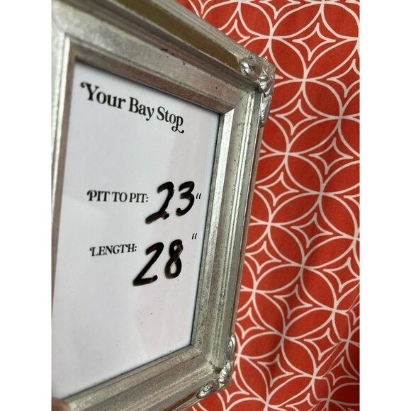 Soft Surroundings Top Blouse Large 3/4 Sleeve Geometric Orange White Pullover - Picture 8 of 8